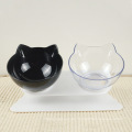 Cat Double Bowl Haustier-Feeder Nonrutschkatze transparente Schalen Haustiernahrung Schalen für Katzen und kleine Hunde Haustier Vorräte